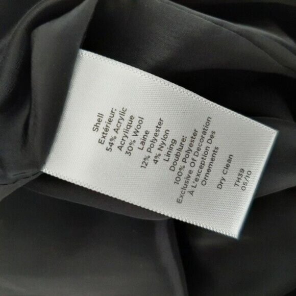 TALBOTS Tweed Sheath Dress Woven Tweed Style Fabric Grey Sz 10 - Picture 14 of 14